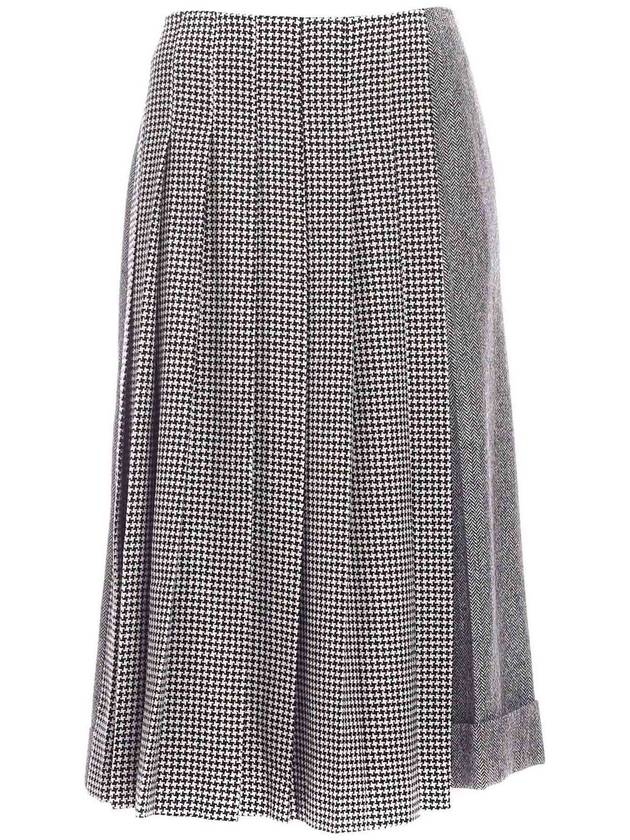 Vivetta Herringbone crop pants in black and white