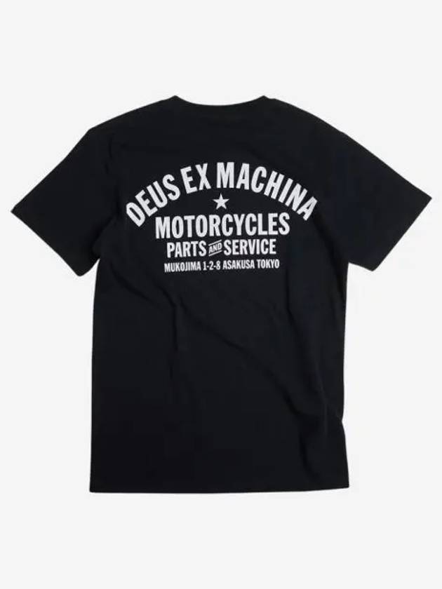 데우스 엑스 마키나 도쿄 아사쿠사 어드레스 티셔츠 블랙 Deus Ex Machina Tokyo Asakusa Address T Shirt Black