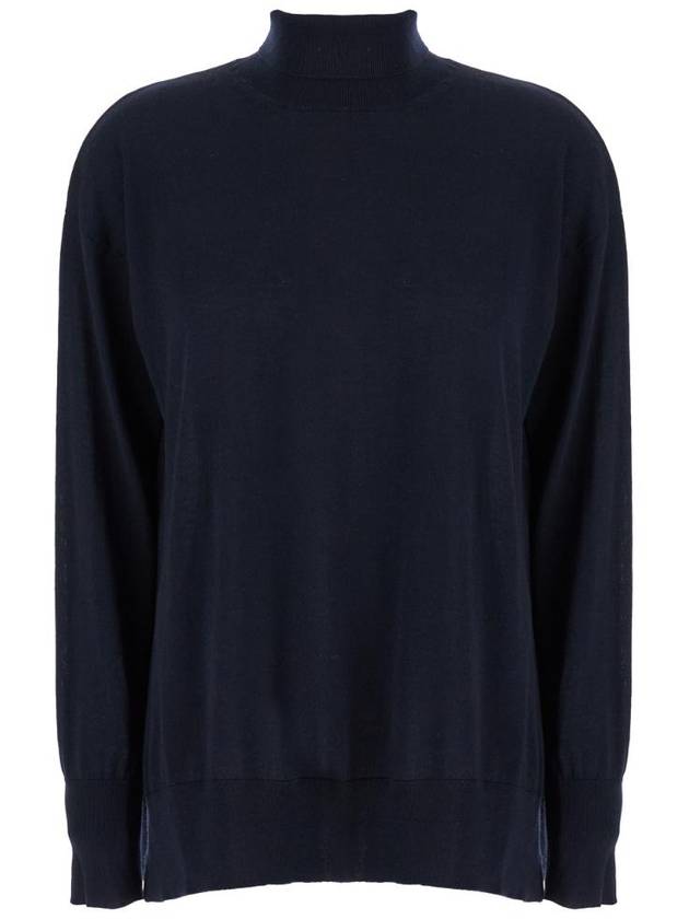 ＇S MAXMARA 2429366091600007 블루 울 하이넥 스웨터 여성