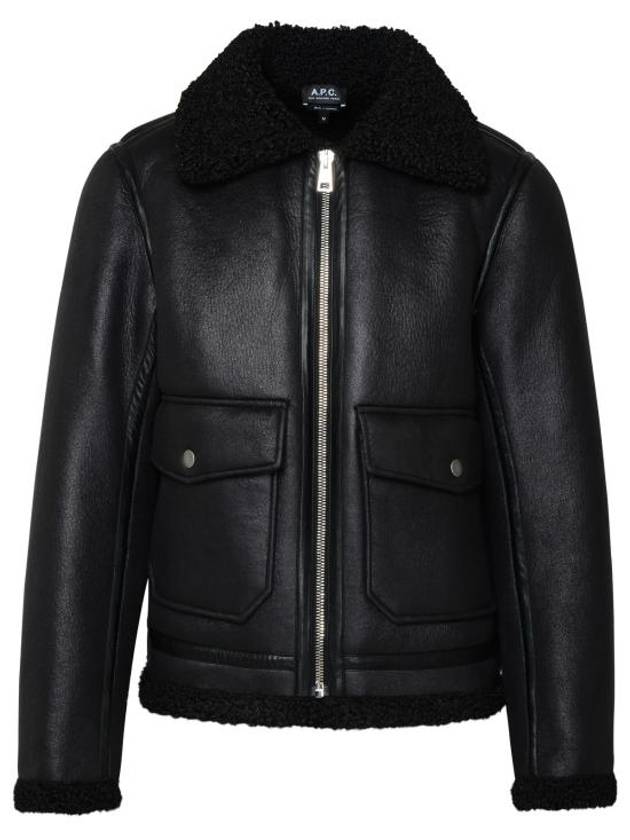 아페쎄 토미 Tommy 시어링 트리밍 레더 자켓 블랙