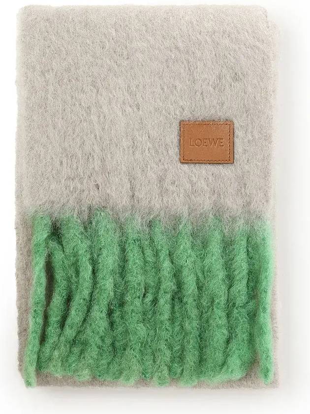 Loewe 로고 패치 프린지 스카프 FSA6SS1X06_2148