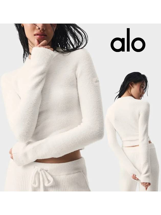 alo 알로 맨투맨 스너글업 티셔츠 화이트