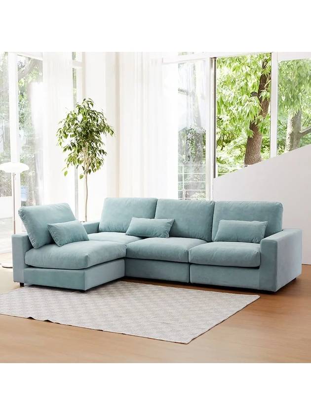 착불 폴로까사 힐링미 프리미엄 워셔블 타이보 패브릭 구스 5인 코너형 모듈소파