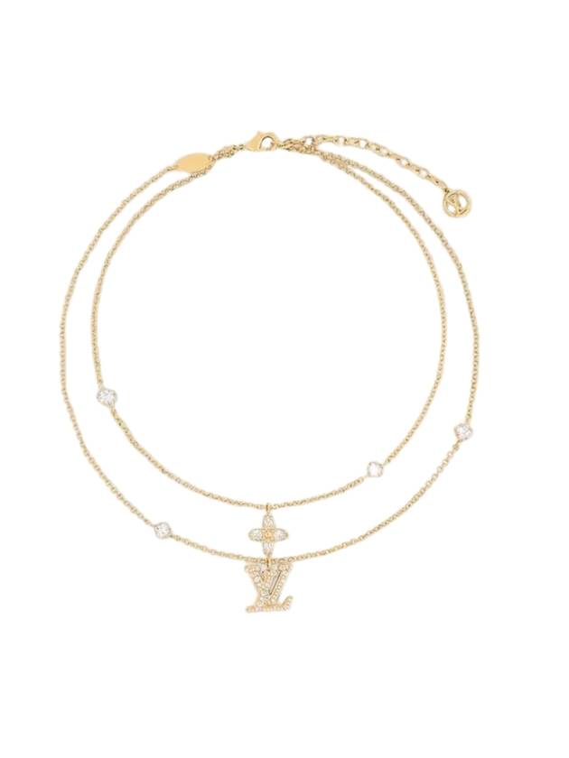 루이비통 레이디 LV 목걸이 골드