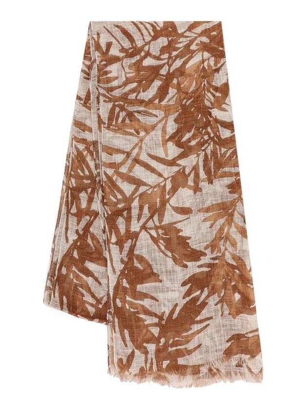 브루넬로 쿠치넬리 그래픽 프린트 프린지 엣지 스카프