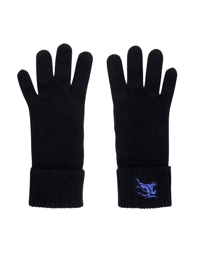 버버리 엠브로이드 로고 캐시미어 블렌드 장갑 블랙