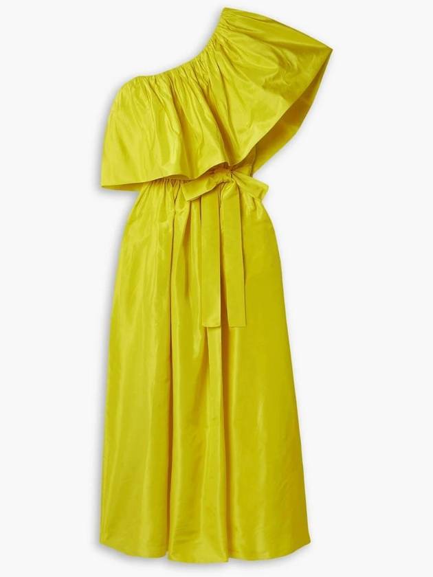 NB07 아담립스 여성 원피스 One shoulder ruffled belted silk taffeta midi dress 1647597346074298