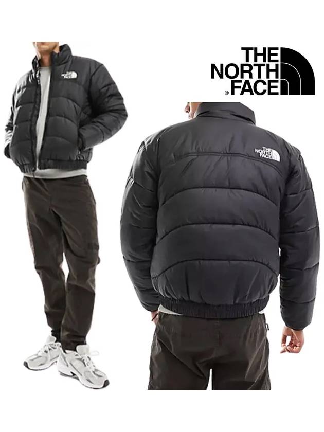 노스페이스 패딩 TNF 2000 로고 탑 푸퍼 재킷 블랙