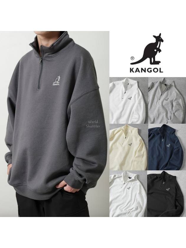 23FW 캉골 남자맨투맨 반집업 오버핏 기모맨투맨