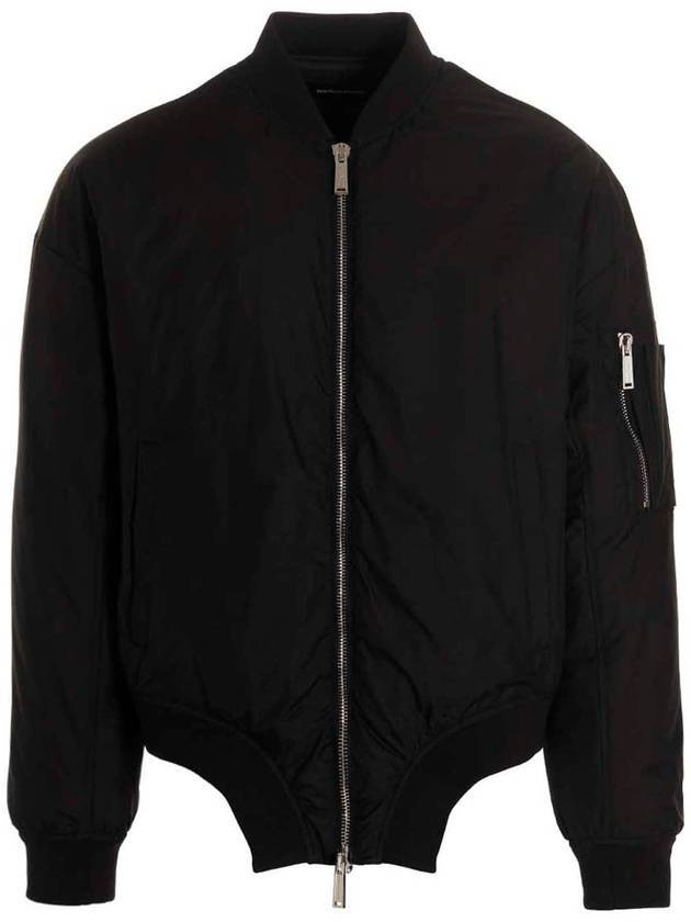 디스퀘어드2 D2 온 더 웨이브 롭 숄더 봄버 자켓 블랙