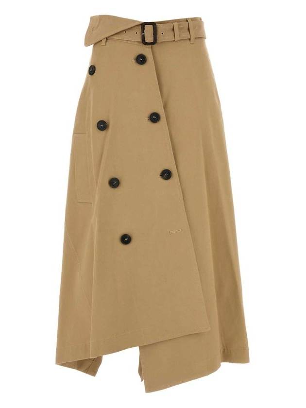 위켄드 맥스 마라 비대칭 헴 스트레치 볼로냐 스커트