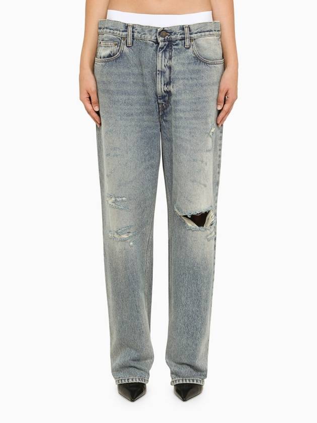 DARKPARK Low-waisted washed jeans