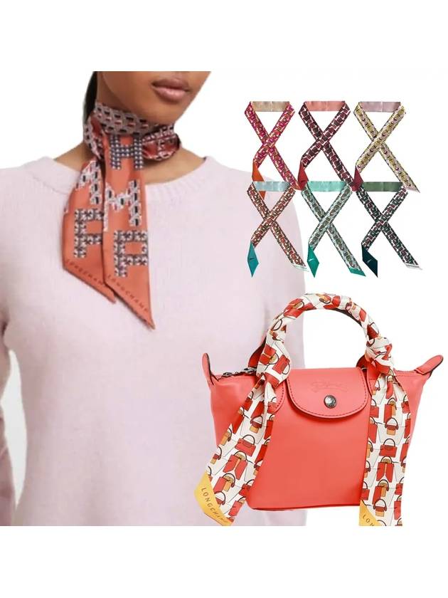 롱샴 그래픽 프린트 실크 쁘띠 스카프 51010SOI 51011SOI 51015SOI 51016SOI 51026SOI