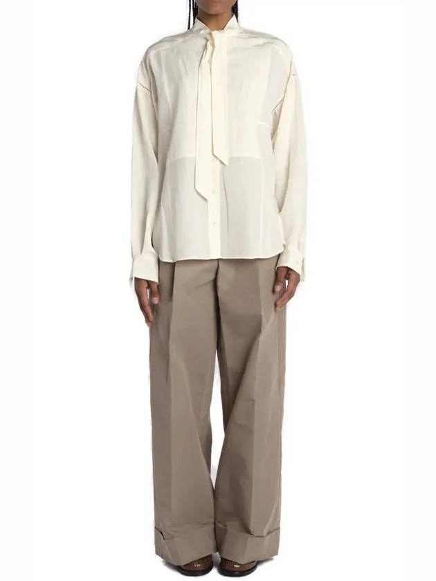 3.1 필립 림 타이넥 블라우스 21654MLY_PARCHMENT