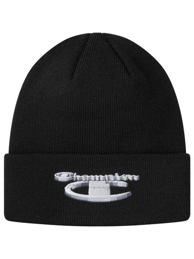 18FW 슈프림 챔피온 3D 메탈릭 비니 블랙 Supreme Champion 3D Metallic Beanie Black