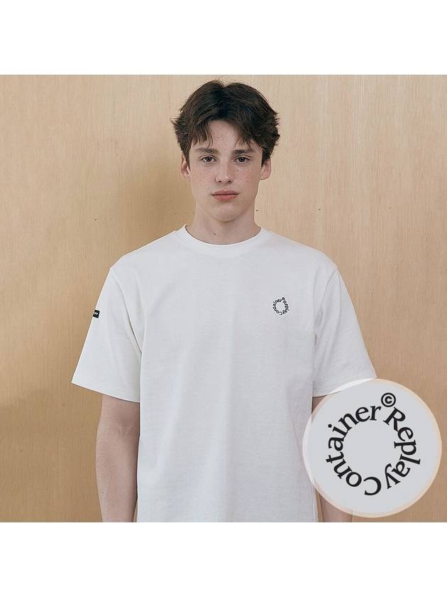 RC round logo t shirts white