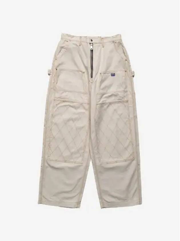 캐피탈 씬 캔버스 지퍼 와이드 럼버 팬츠 키나리 Kapital Thin Canvas Zipper Wide Lumbar Pants Kinari