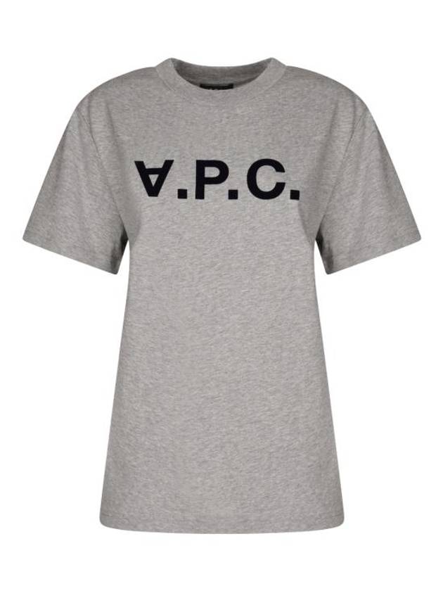 24FW 아페쎄 반팔 티셔츠 COHBM M26384 GRIS CHINE DARK NAVY