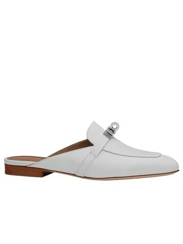 W 에르메스 오즈 뮬 카프스킨 & 팔라듐 하드웨어 블랑 W Hermes Oz Mule Calfskin & Palladium Blanc
