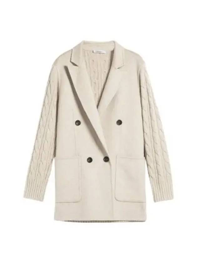 W 막스마라 달리다 더블 브레스티드 울 앤 캐시미어 자켓 베이지 W Max Mara Dalida Double Breasted Wool and Cashmere Jacket Beige