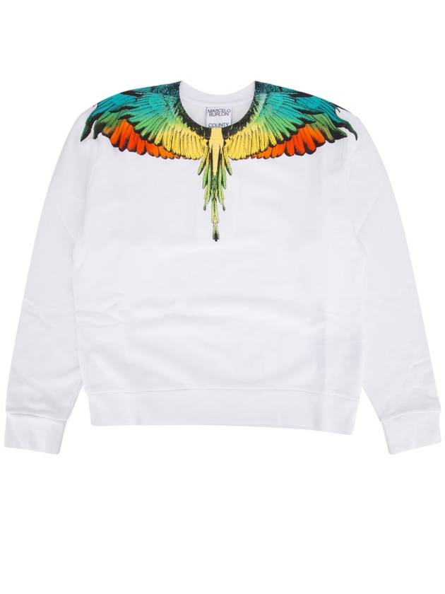 24FW 마르셀로불론 KIDS ICON 윙스 REGULAR 크루넥 화이트 MULTIC CBBA001F24FLE001 0184