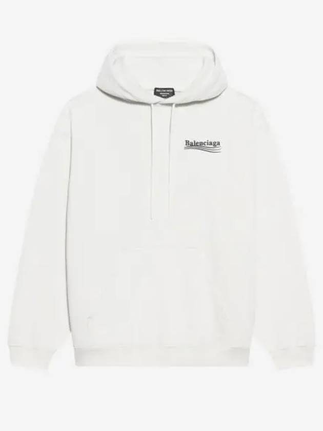 발렌시아가 폴리티컬 캠페인 미디움 핏 후드 화이트 Balenciaga Political Campaign Medium Fit Hoodie White