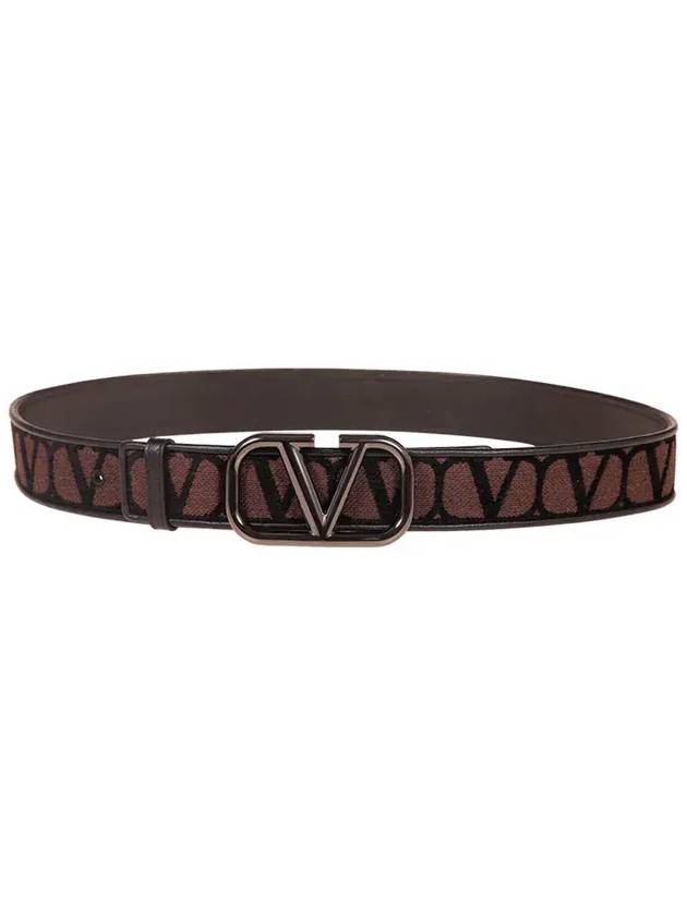 Valentino Toile Iconographe VLogo 플라크 벨트 4Y2T0SB3BQB_U02FONDANTNERO