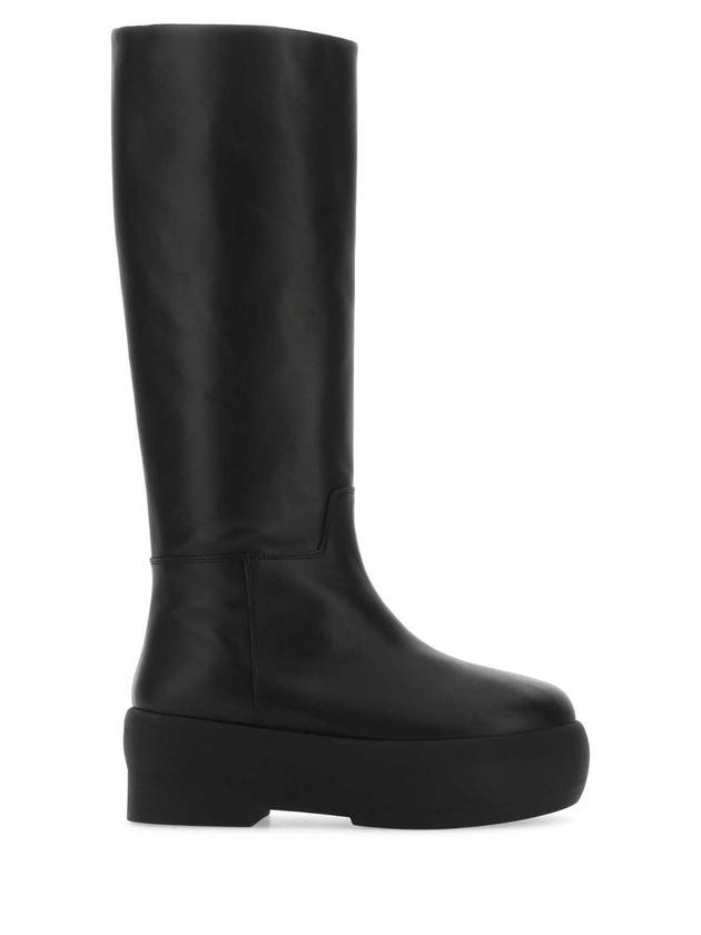 GIA BORGHINI 블랙 가죽 지아 16 부츠 GIA16 5000