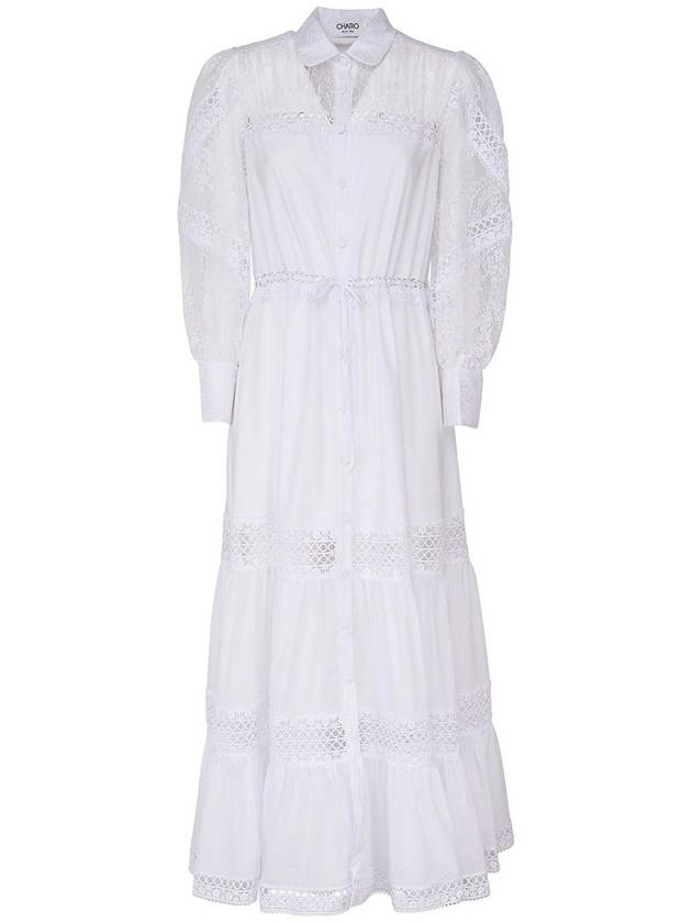 Charo Ruiz Long Dress With Transparent Balloon Sleeves