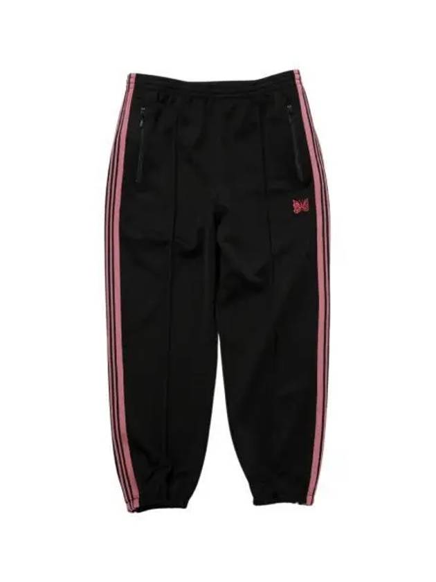 니들스 지퍼 트랙 팬츠 폴리 스무스 블랙 Needles Zipped Track Pants Poly Smooth Black