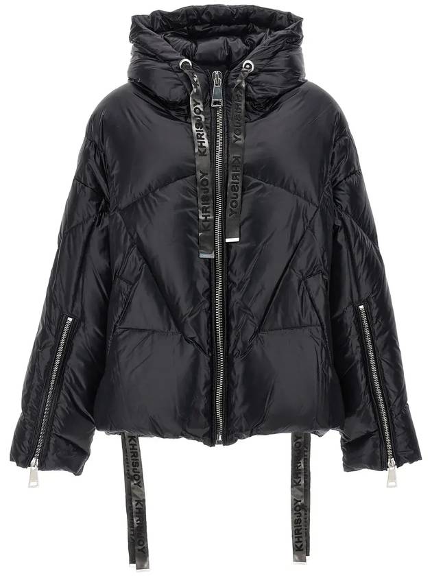 Khrisjoy 퍼프 Khris 아이코닉 샤이니 다운 재킷 AFPW001NNYL_BK01