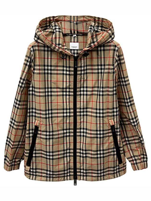 버버리 빈티지 체크 클래식 후드 자켓 아카이브베이지 여성 자켓 8059490 TEO