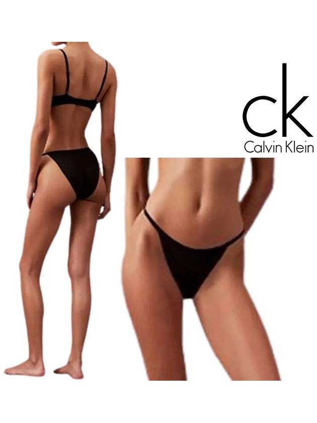 캘빈클라인 언더웨어 여성 아이딜 스트링 비키니 팬티 블랙