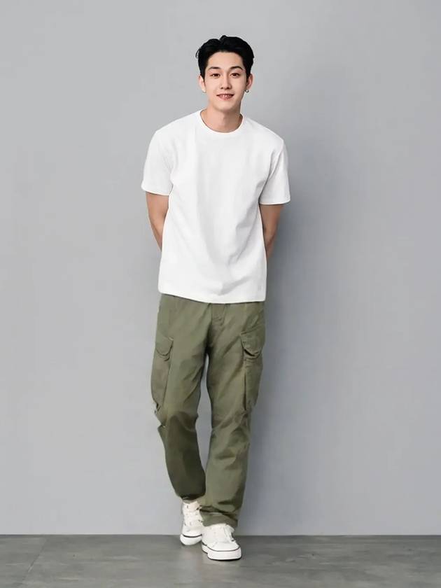 IKALOOK 데일리 워크 치노 카고 팬츠 CPT116