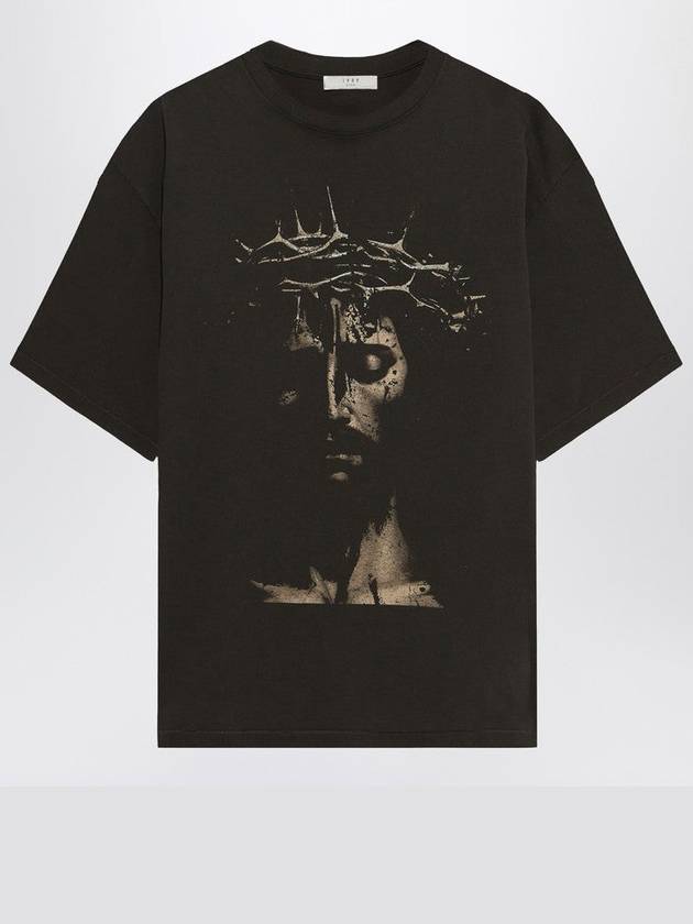 T-Shirt Ss Jesus Dark Brown
