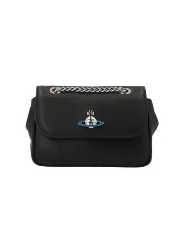 비비안 웨스트우드 나파 레더 스몰 체인 퍼스 블랙 Vivienne Westwood Nappa Leather Small Purse with Chain Black