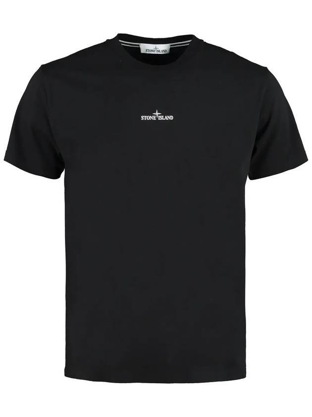 스톤아일랜드 마블 백로고 반팔 티셔츠 블랙