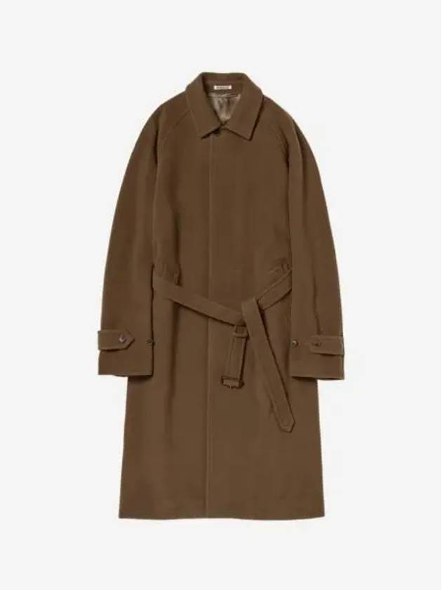 오라리 캐시미어 울 모저 수티엥 칼라 코트 브라운 23AW Auralee Cashmere Wool Mosser Soutien Collar Coat Brown 23AW