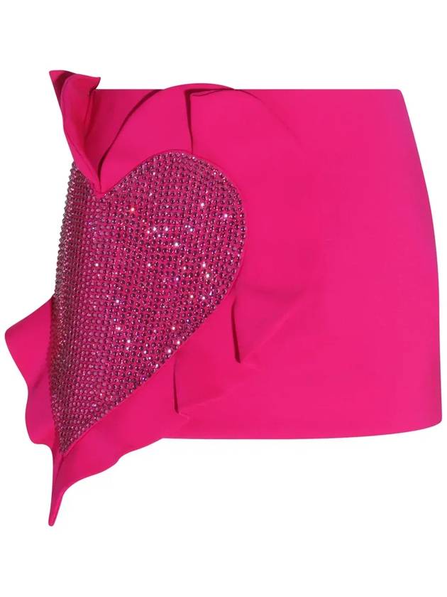 Area 하트 장식 러플 미니 스커트 2301S20171_FUCHSIA