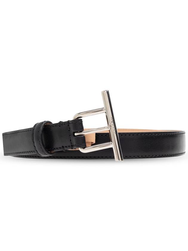 25SS 알렉산더 맥퀸 여성 가죽 Alexander McQueen Leather Belt  Women's  Black