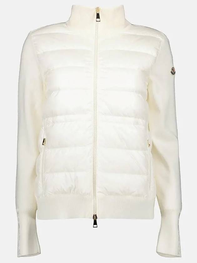 몽클레르 9B00046 M1131 030 여성 울 패딩 믹스 화이트 가디건