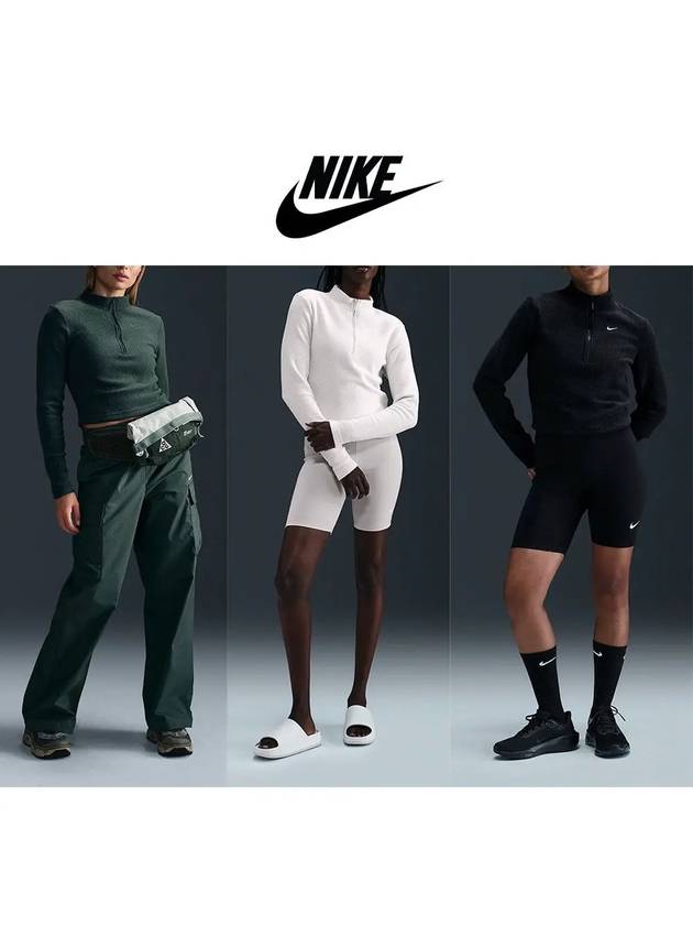 나이키 맨투맨 여성 피닉스 플러시 탑 티셔츠 3컬러 그린 화이트 블랙