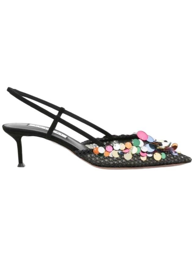 아쿠아주라 캔 캔 50 슬링백 힐 블랙