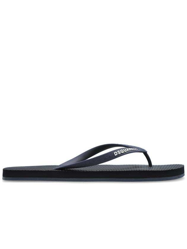 Dsquared2 Rubber Slides With Logo  Men's  Navy Blue