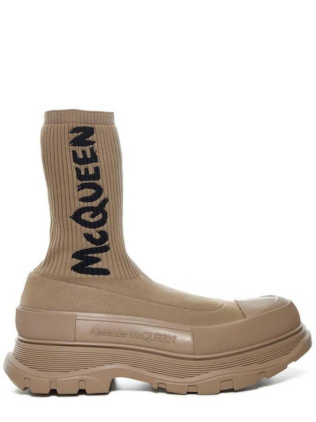 Alexander McQueen 트레드 슬릭 로고 인타르시아 부츠