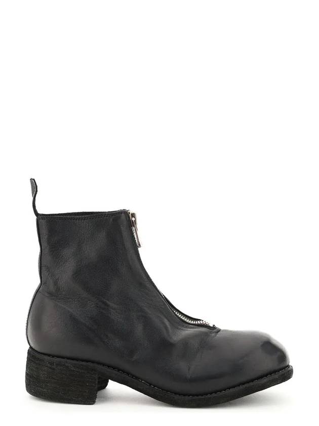 Guidi PL1 프런트 지퍼 앵클 부츠 PL1_BLKT