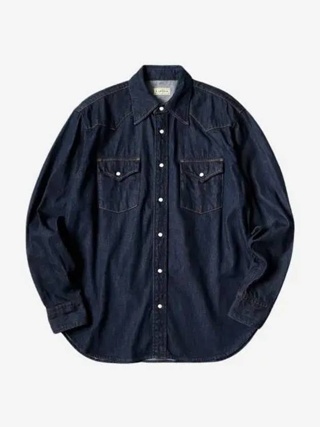 캐피탈 8온즈 데님 허스키 웨스턴 셔츠 인디고 Kapital 8 oz. Denim Husky Western Shirt Indigo