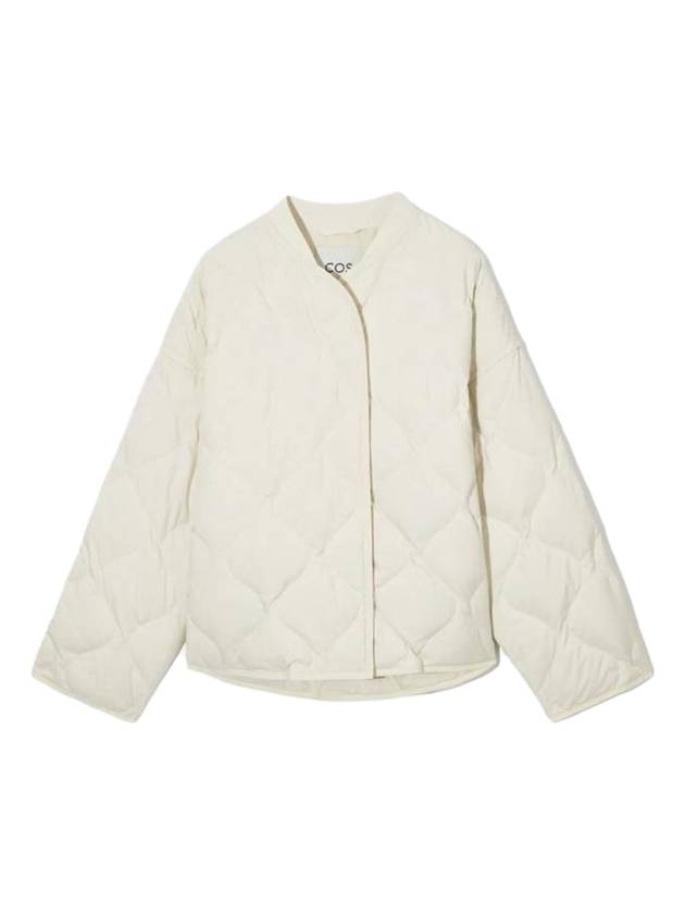 코스 오버사이즈 퀼티드 라이너 자켓 오프 화이트