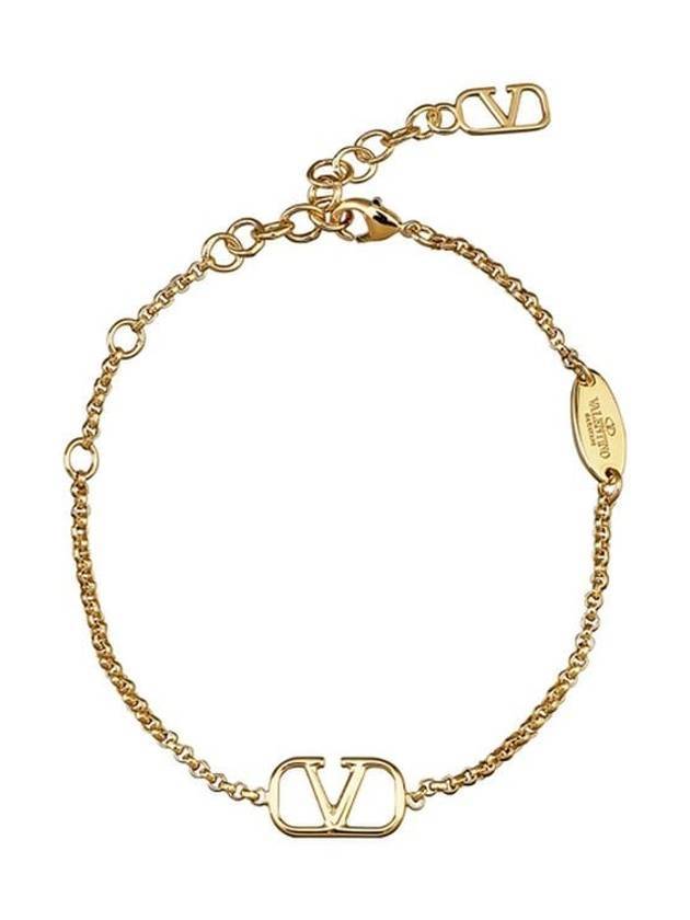 발렌티노 V로고 시그니처 메탈 팔찌 골드