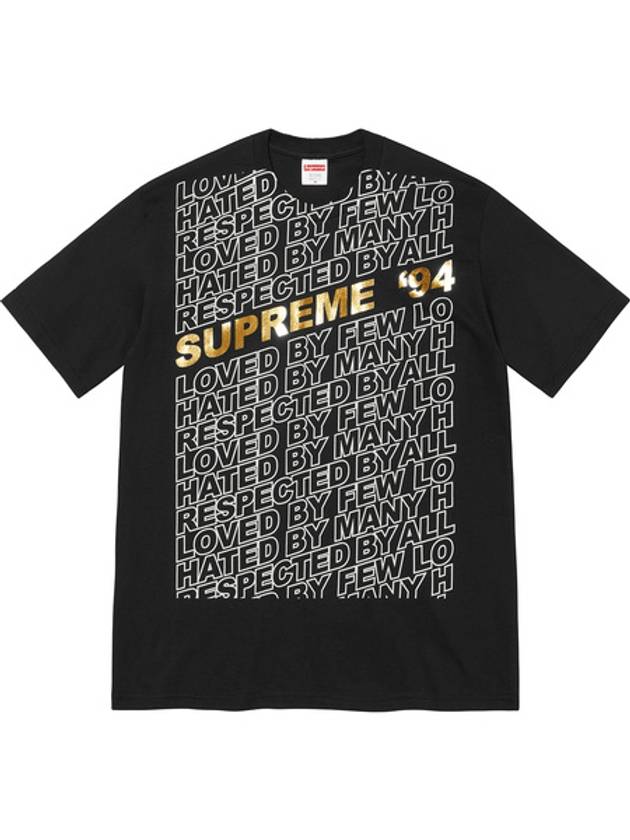 슈프림 리스펙트 티셔츠 블랙 22SS Supreme Respected Tee